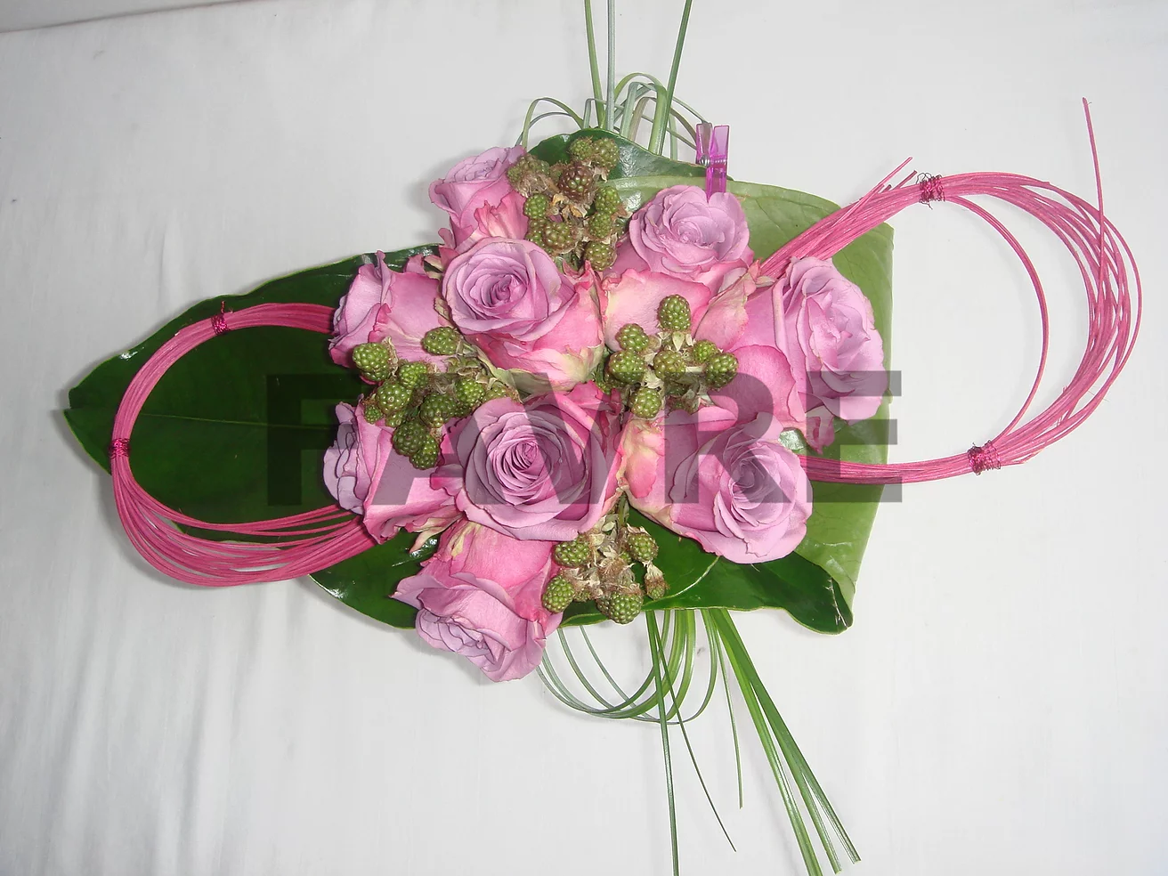 bouquet fagot roses