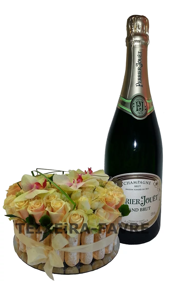 duo fleurs champagne